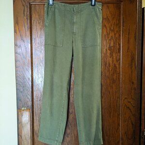 J. Crew Zip-up Seaside pants olive green size 4 NWT